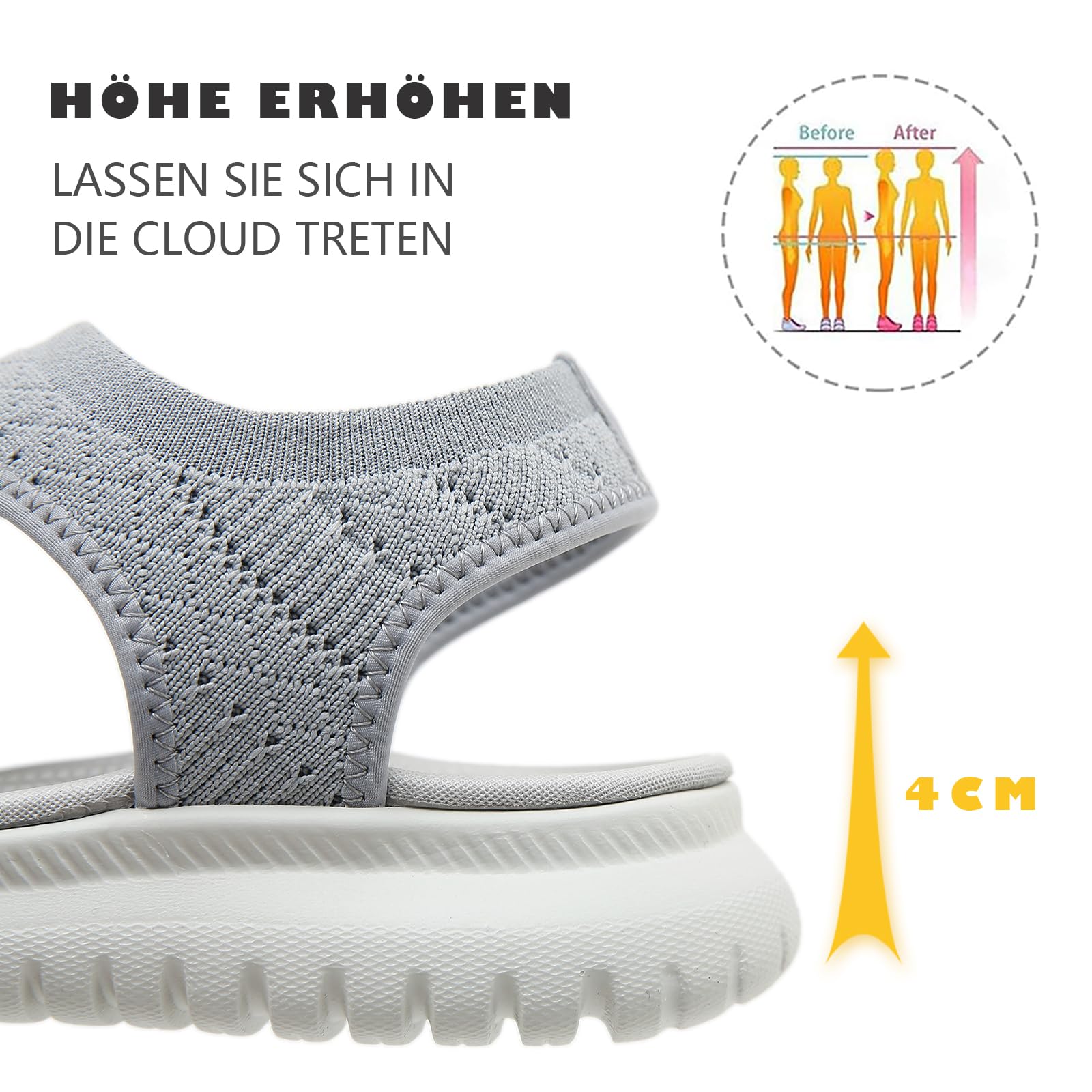 Sandales Femme Été Confortable Orthopédique Chaussures, 35-42 EU