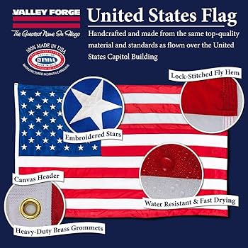 Amazon.com : Valley Forge Flag Co USPN-T Uspnt 3x5 Nylon Us