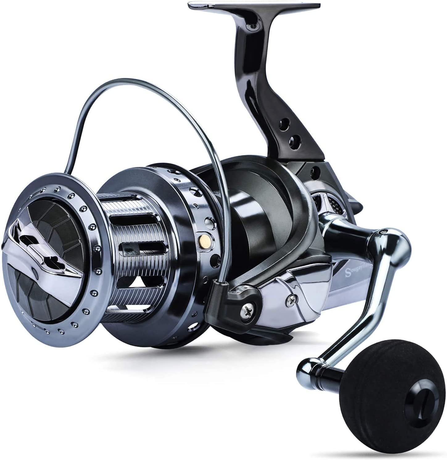 Sougayilang Spinning Reel 10000 Series Surf Fishing Reel 10+1 Stainless Steel BB Ultra Smooth Powerful CNC Aluminum Spool for Saltwater Freshwater