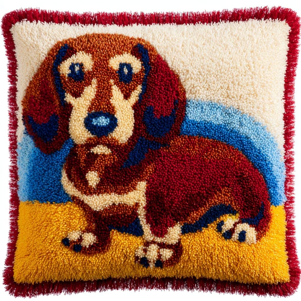AxiangziK Latch Hook Kits for Adults,Cartoon Dachshund