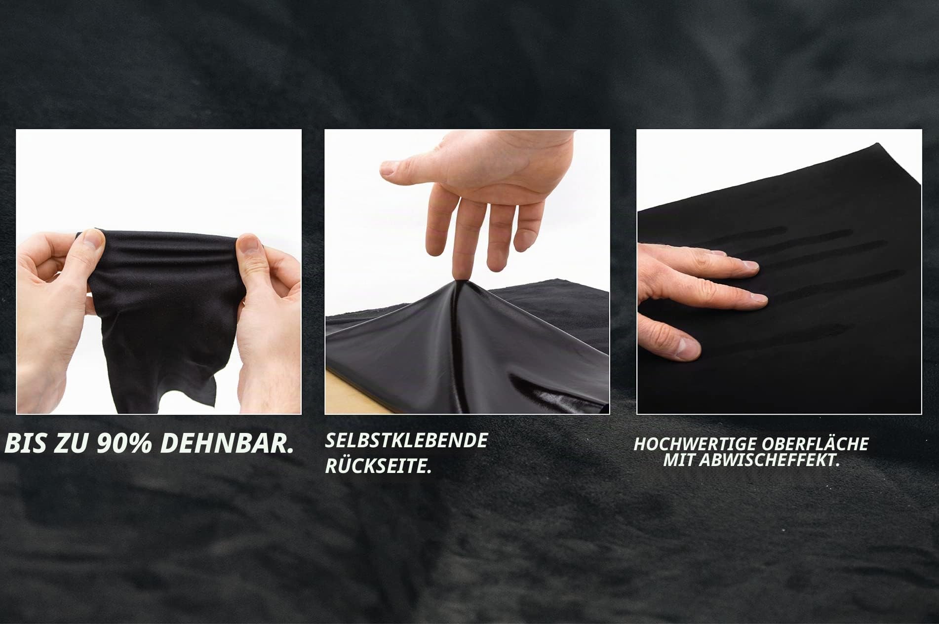 Mikrofaserstoff selbstklebend Wildleder Optik Kunstleder Wildlederimitat - Stretch Dehnbar Folie Stoff