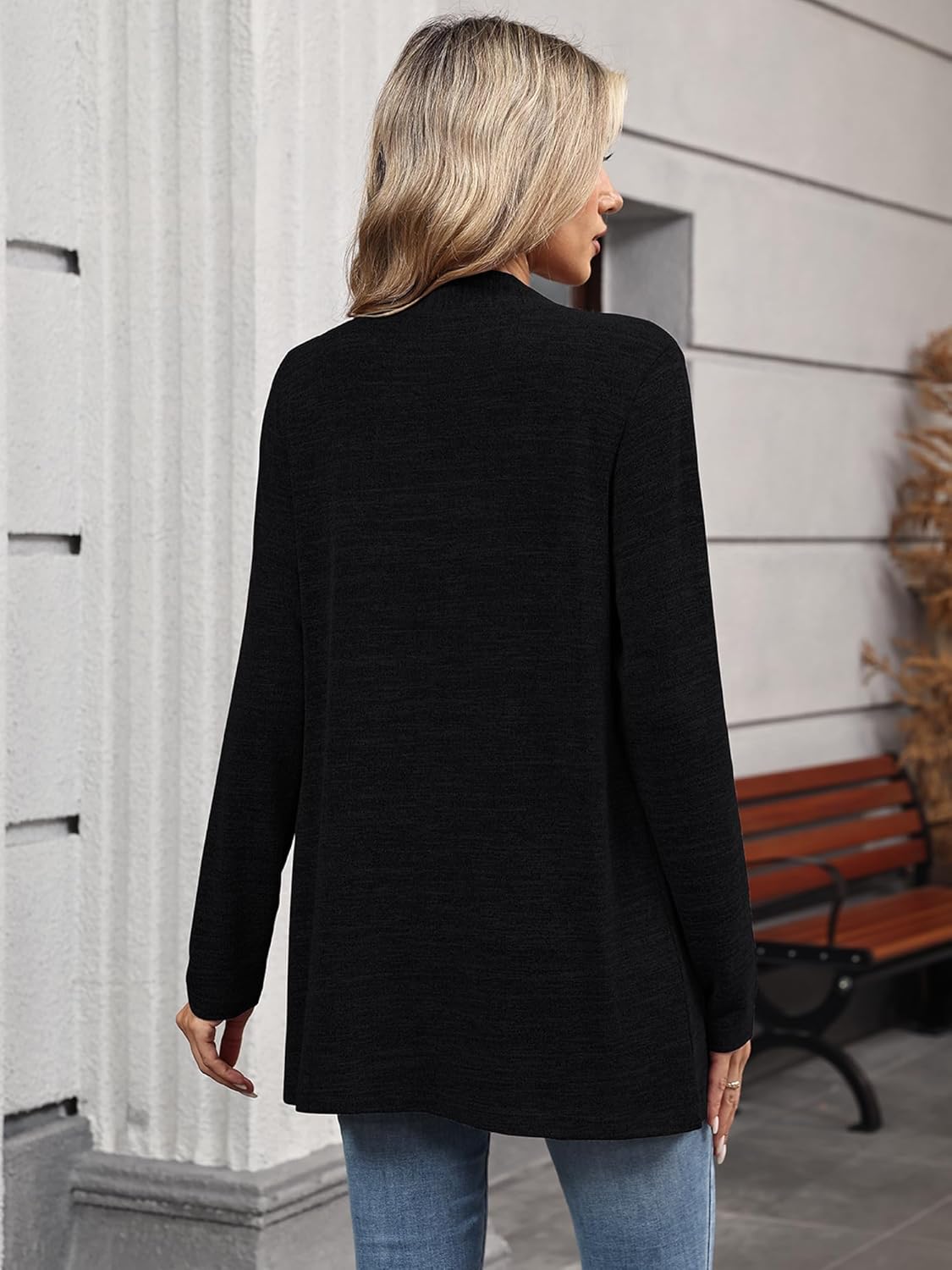 DEARCASE Women's Long Sleeve Open Front Cardigan Lightweight Casual Loose Fit Bolero Sweater with Pockets - Image 5