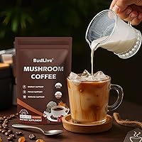 Vista 8 de Café de hongos con melena de león, reishi y cordyceps - Mezcla de adaptógeno de 6 hongos para concentración, energía, digestión y apoyo