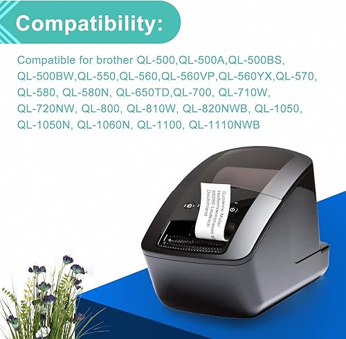 Miniatura 5 de NineLeaf 40 rollos compatibles con Brother DK2205 DK-2205 (2.4 pulgadas x 100 pies) etiquetas de longitud térmica directa de etiquetas de papel