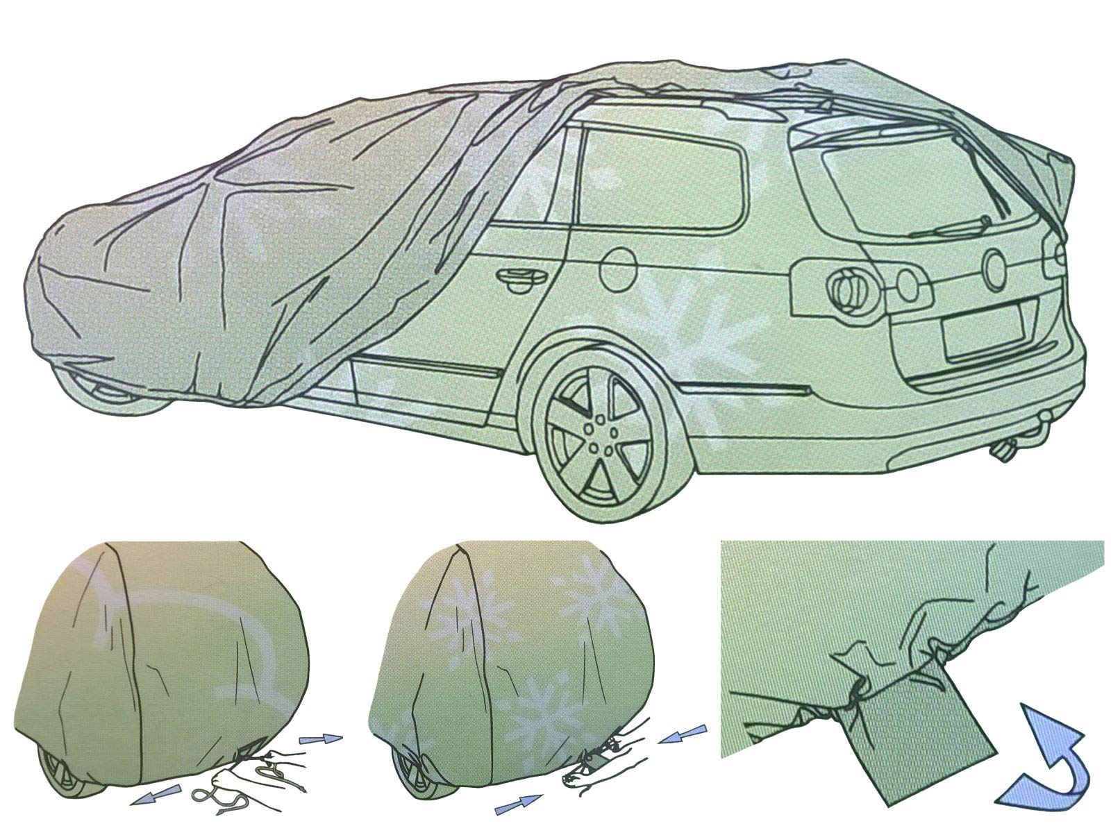 Vollgarage Autodecke für VW Volkswagen Käfer Limousine Stufenheck 2-türer 12.47-08.03, Wasserdicht, UV-Schutz, Auto
