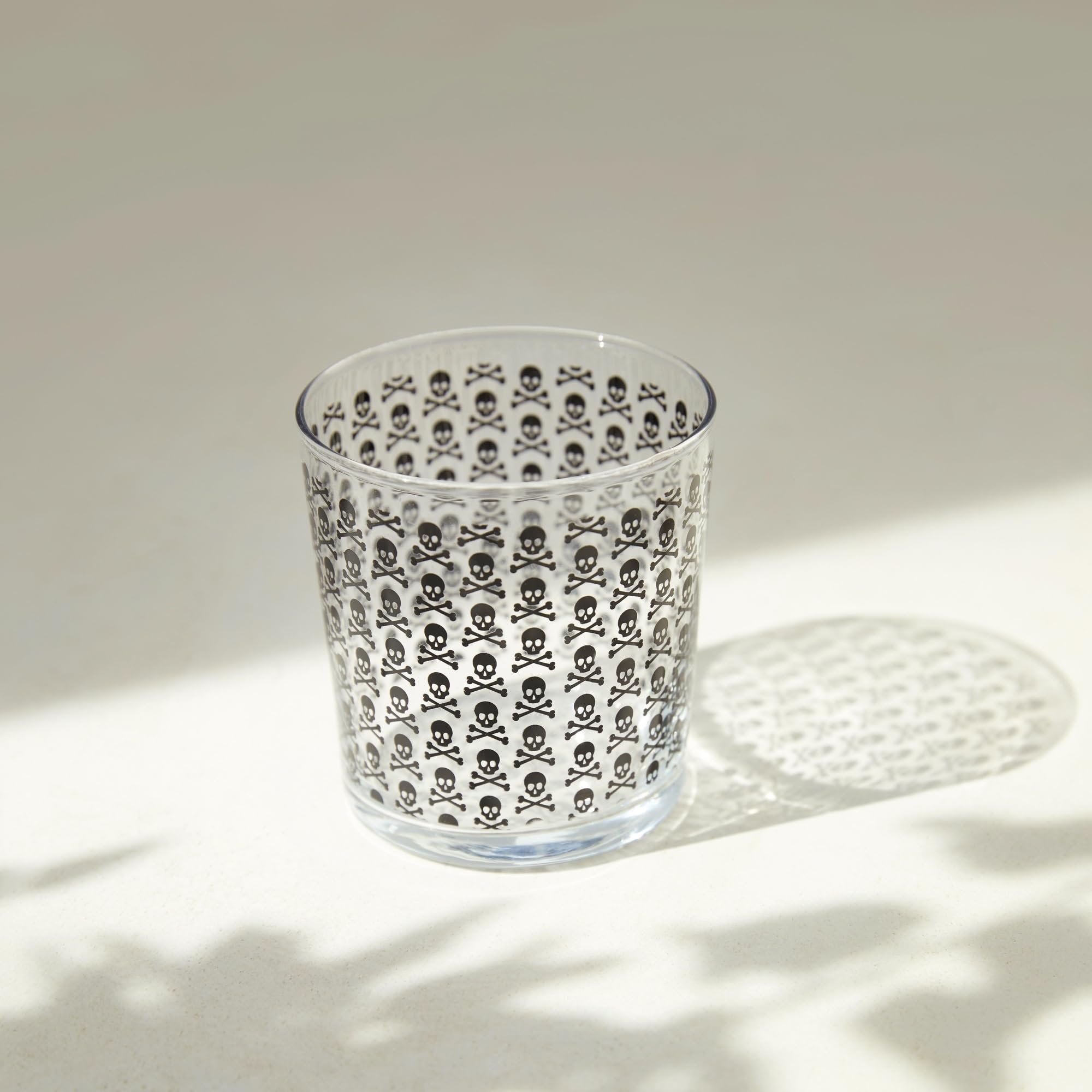 SCALPERS HOME | Vasos de Cristal Transparente | Juego de 2 Vasos de Sidra | Capacidad de 520 ml | Diseño con la Calavera de Scalpers | Fabricados en Cristal