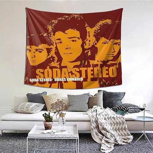 Miniatura 7 de Soda Stereo Obras Cumbres Tapiz Colgante de Pared Decoración Artística para Sala de Estar Dormitorio Universitario Dormitorio Regalo para el Hogar