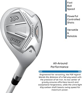 PGF Labs Gold TP BG-77 Complete Golf Club Package Set [14-Pieces] for Men & Lady