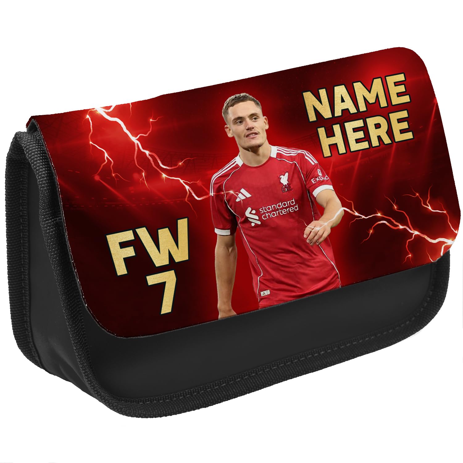 KRAFTYGIFTS Personalised Florian Wirtz Pencil Case Liverpool Football Legend School Pen Bag Boys Footballer Stationary Gift LUP11