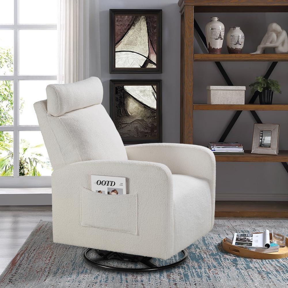Swivel Glider Chair - Comfortable Support, Wide Usage, Superior Construction, Gentle Rocking, Comfy Chair