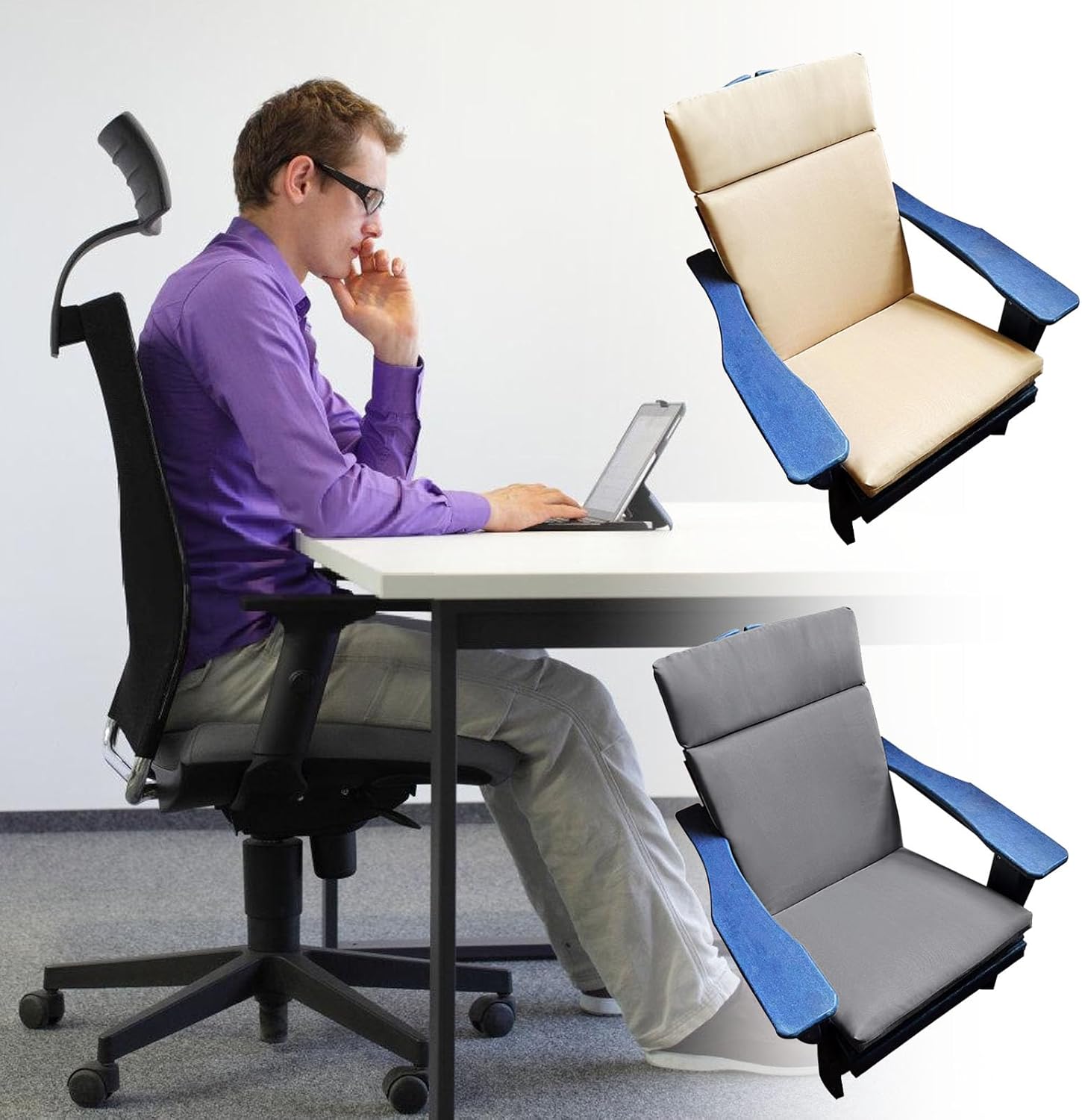 椅子クッションスピル耐性のある人間工学的シートパッド通気性ポリエステル生地とホームオフィスのための全身流出証明統一シートクッション