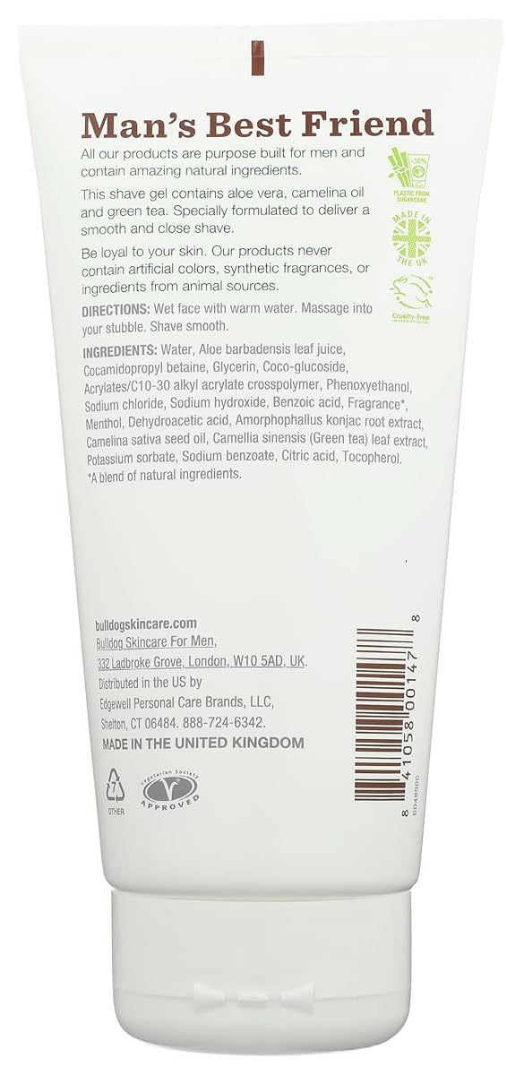 Bulldog Mens Skincare and Grooming Original Shave Gel, 5.9 Ounce 5.9 Fl Oz (Pack of 1) Shave Gel image 1