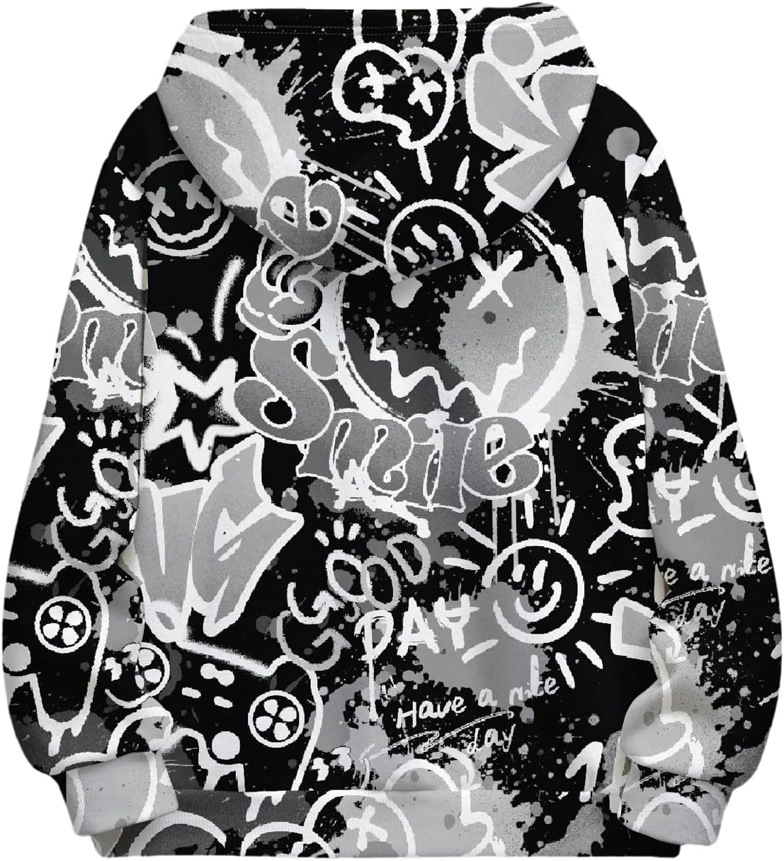 SOLY HUX Boy's Graphic Hoodie Cartoon Print Long Sleeve Hooded Sweatshirt Loose Pullover Tops - Image 2