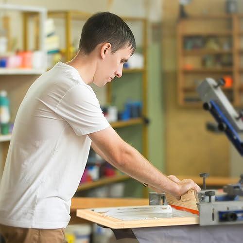 Miniatura 6 de Caydo Marco de impresión de pantalla de seda de madera grande de 20 x 24 pulgadas con malla 110 para serigrafía