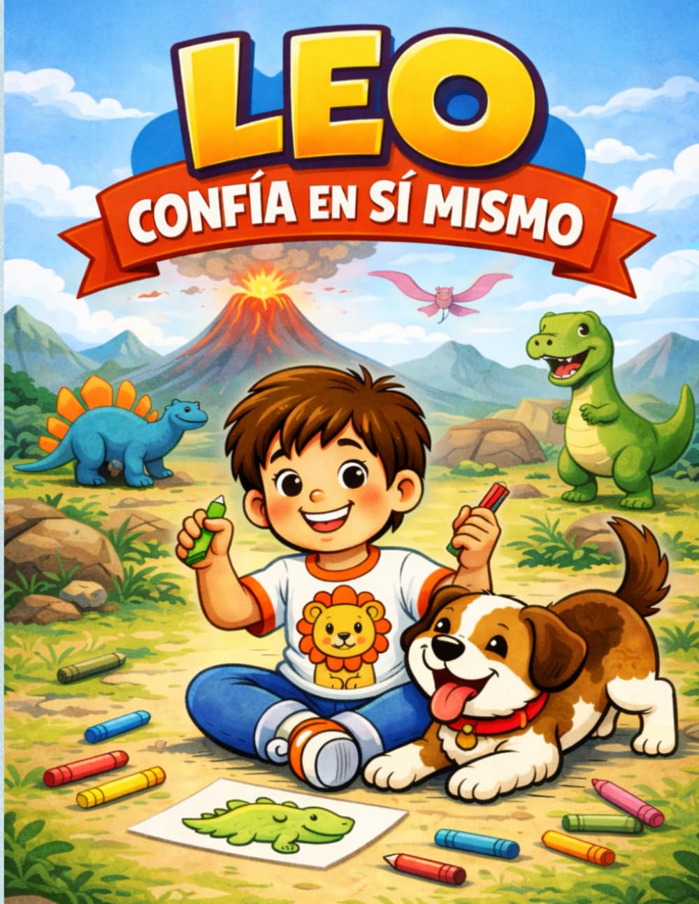 Leo confía en sí mismo: Cuento infantil ilustrado para colorear sobre autoestima, emociones y valentía