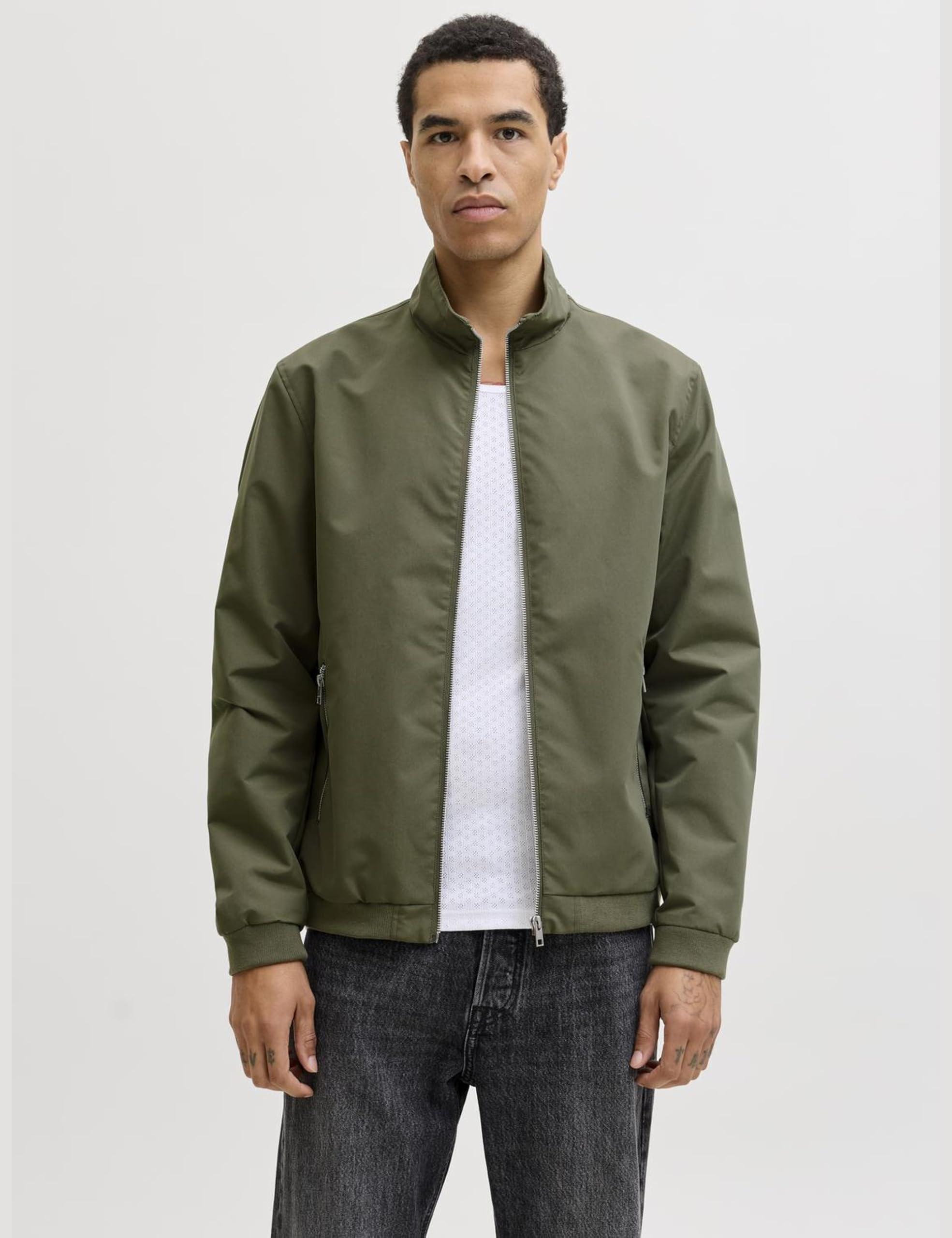 JACK & JONES Jjerush Harrington Bomber Noos, Dusty Olive, M
