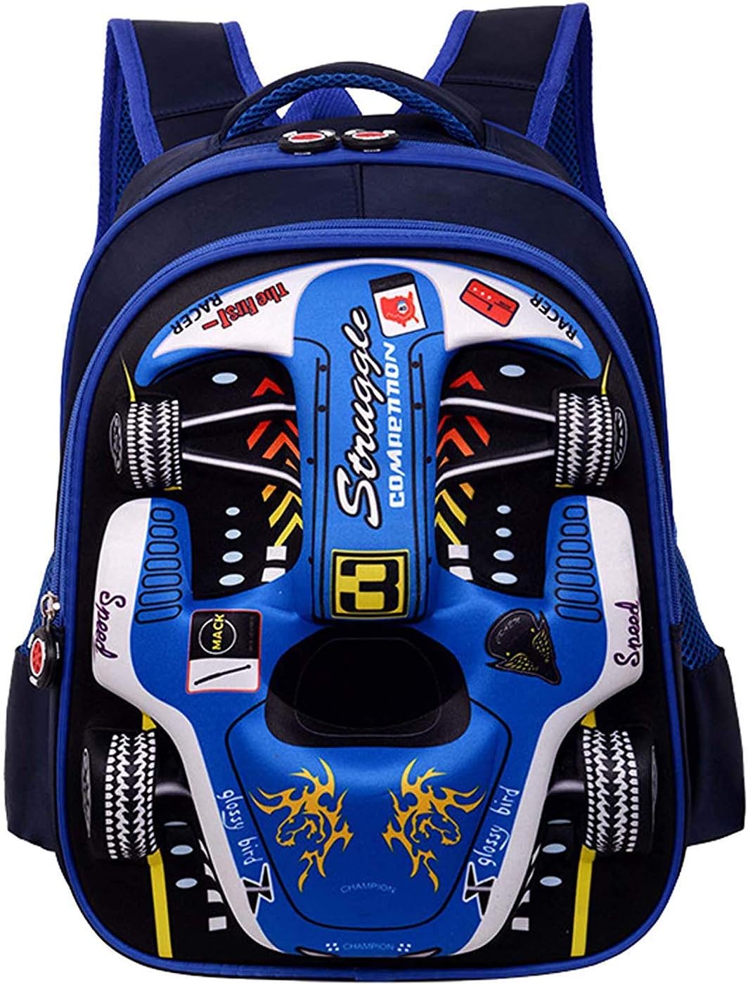 CHICHENG Superhero Kids Backpack, School 3D Logo Design Large Capacity Two Spacious Two Side Pocket Gifts Ideal for Elementary School Backpacks,batman