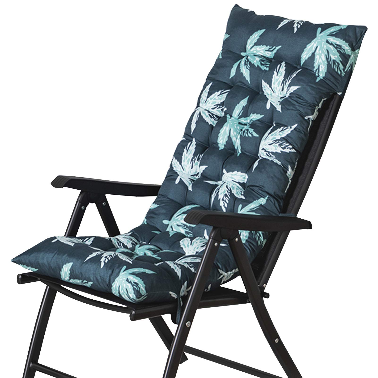 WZLL High Back Chair Cushion, Autumn and Winter Replacement Thick Cushion for Computer Chair, Office Chair, Folding Chairs, Patio Chair (Cushion Only) ( Color : Dark Green , Size : 120x48cm )