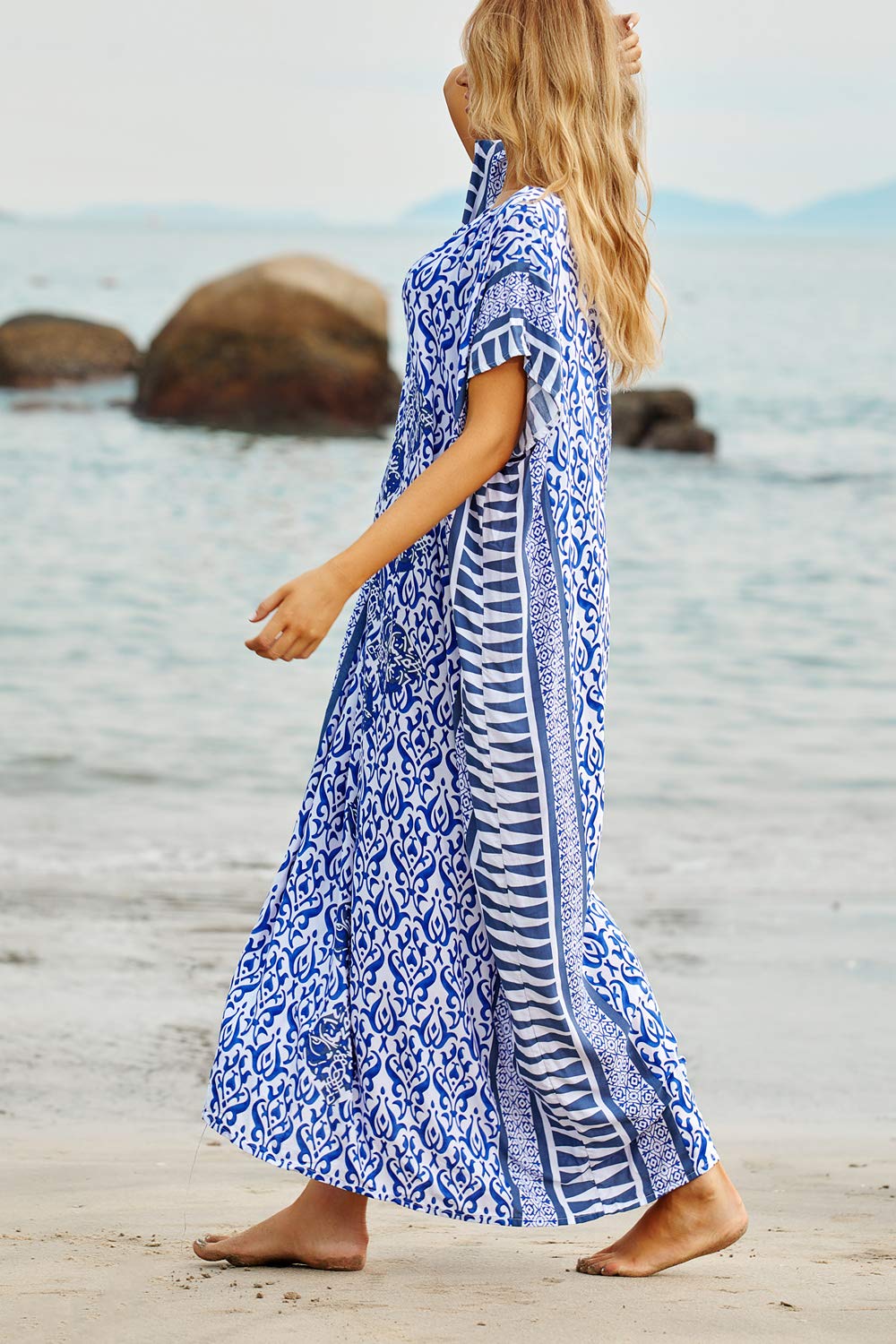 Kaftan boho plaża sukienka plus size dla kobiet