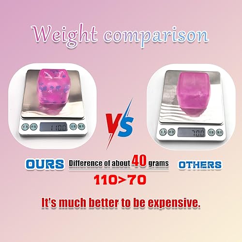 Miniatura 2 de Juego de juguetes sensoriales para la ansiedad de cubitos de hielo, 4 juguetes sensoriales para aliviar el estrés de color transparente (azul,