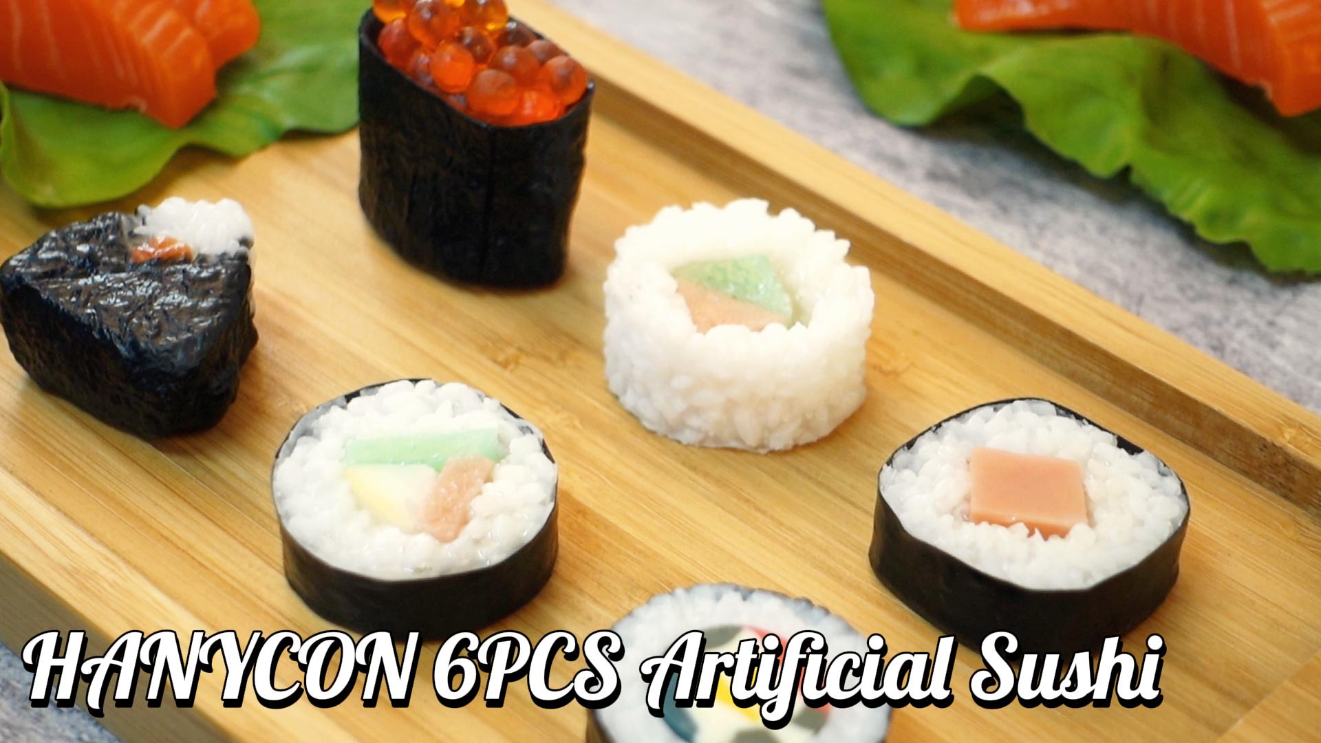 Set Di 6 Onigiri Finti Realistici In PVC – Modelli Alimentari Artificiali Per Decorazione Cucina, Display E Fotografia