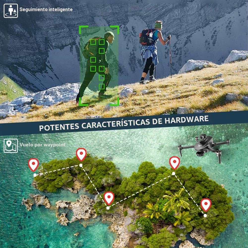 X-Verse ZLL SG109 MAX2 Drone 4K, <250 g, 3-eje cardán, 360° evasión, motor sin escobillas, 30 min vuelo, 2 baterías