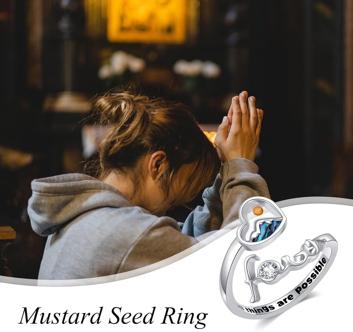 Sterling Silver Spoon Ring for Women Adjustable Open Ring Jewelry for Women Mom - Image 6