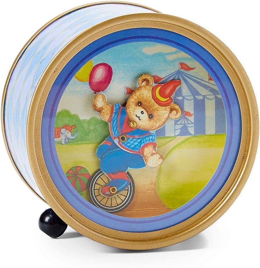 Dancing Animated Bear on Unicycle Music Box Playing Flashdance