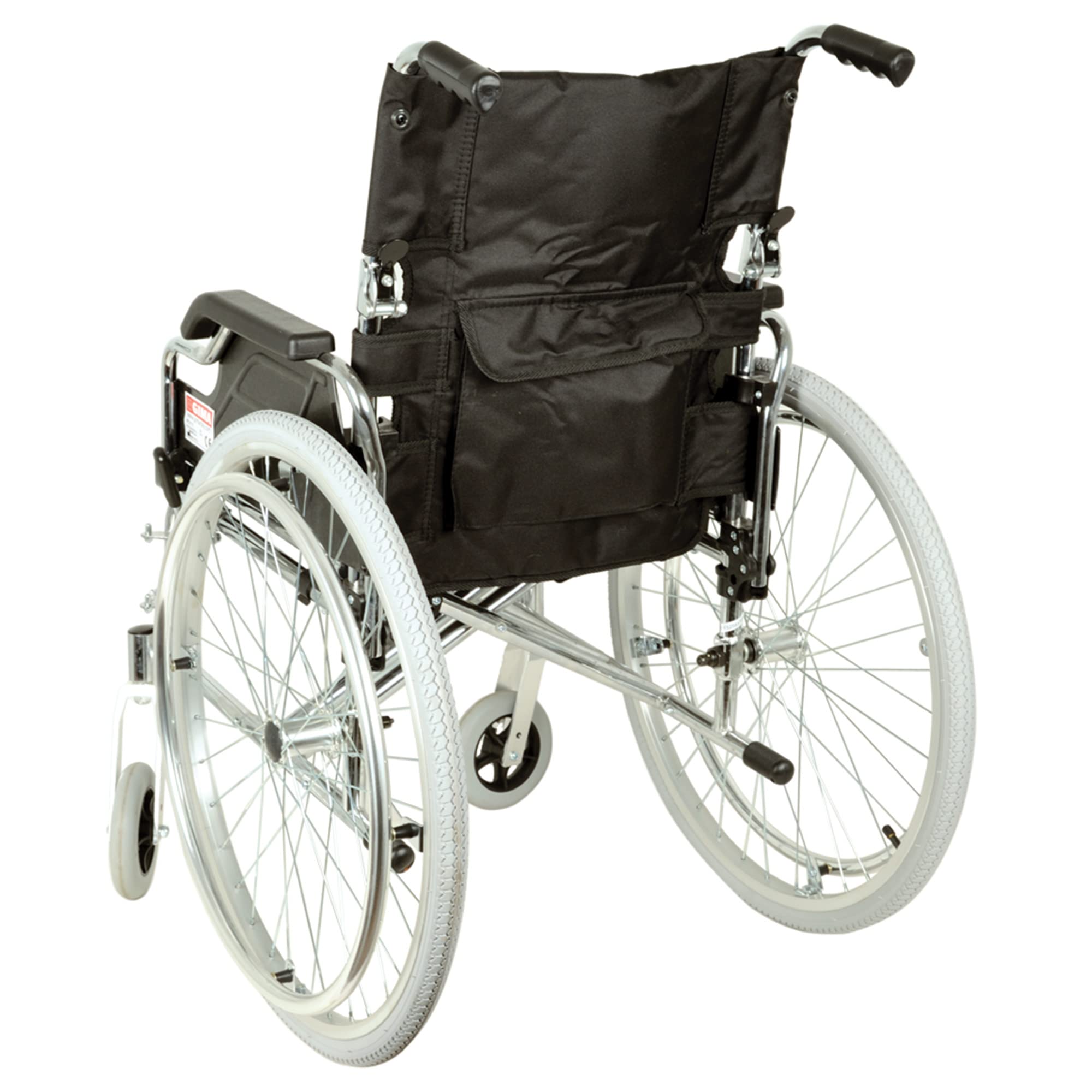 GIMA Royal Silla de ruedas con asiento de 46 cm, tela negra.