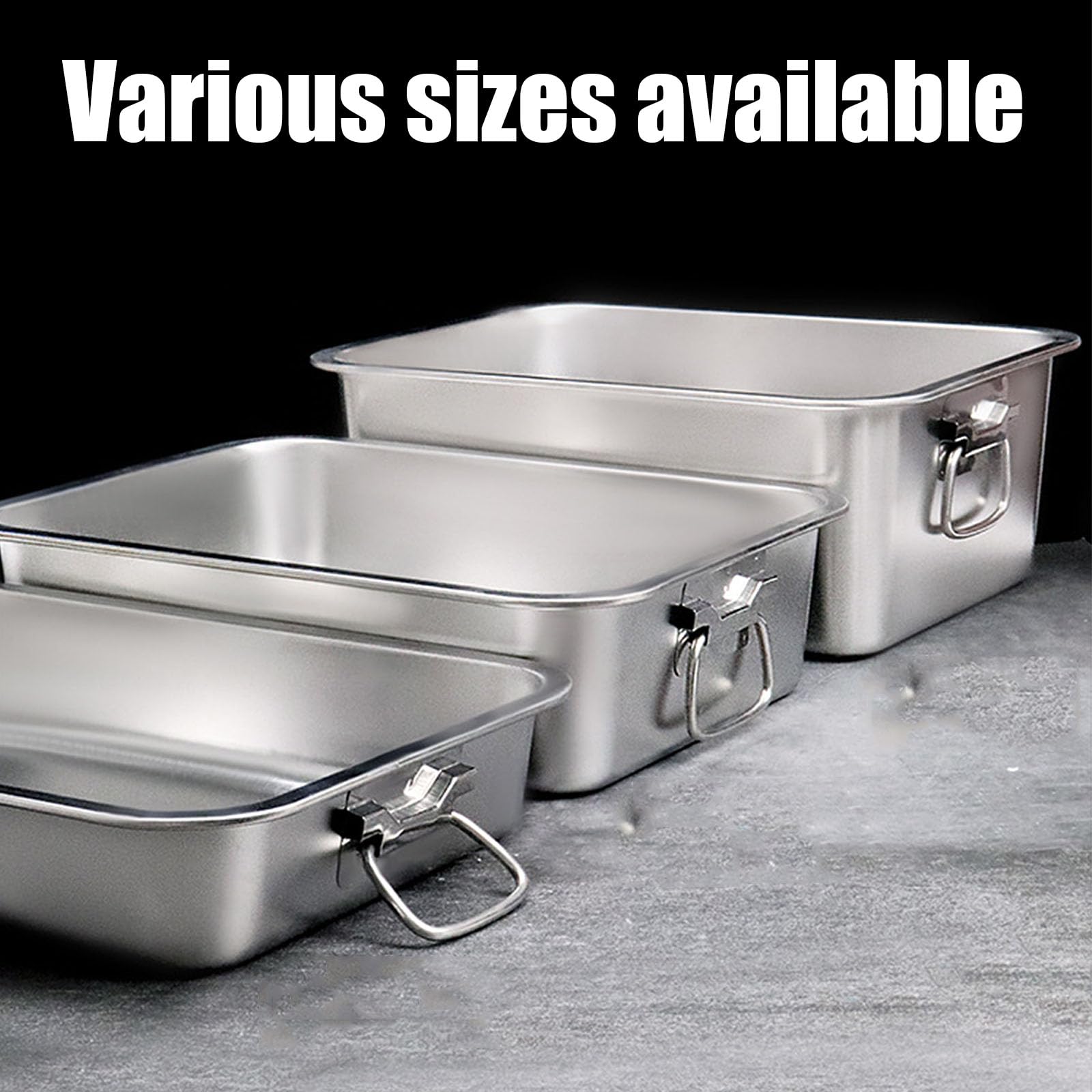 Commerciale Bacinella Gastronorm Acciaio Inox,Contenitore Gastronorm Lavabile in Lavastoviglie,Rettangolo Buffet Vaschetta,50 * 35cm,7cm