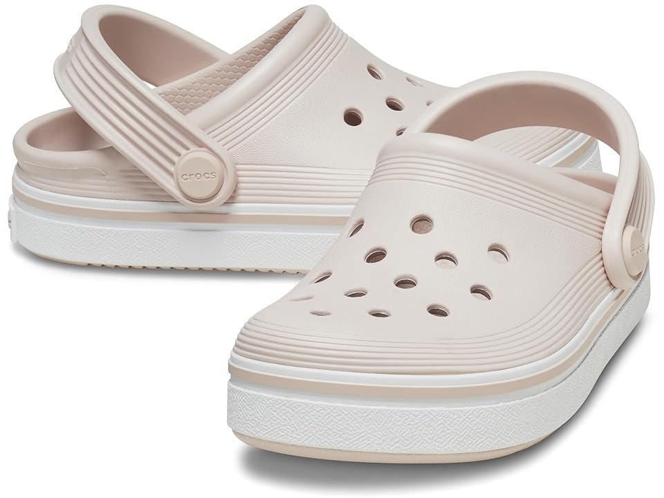 Crocs Kids Off Court Clog (Little Kid/Big Kid) (Quartz) Kids Shoes INTERNATIONAL SHIPPING