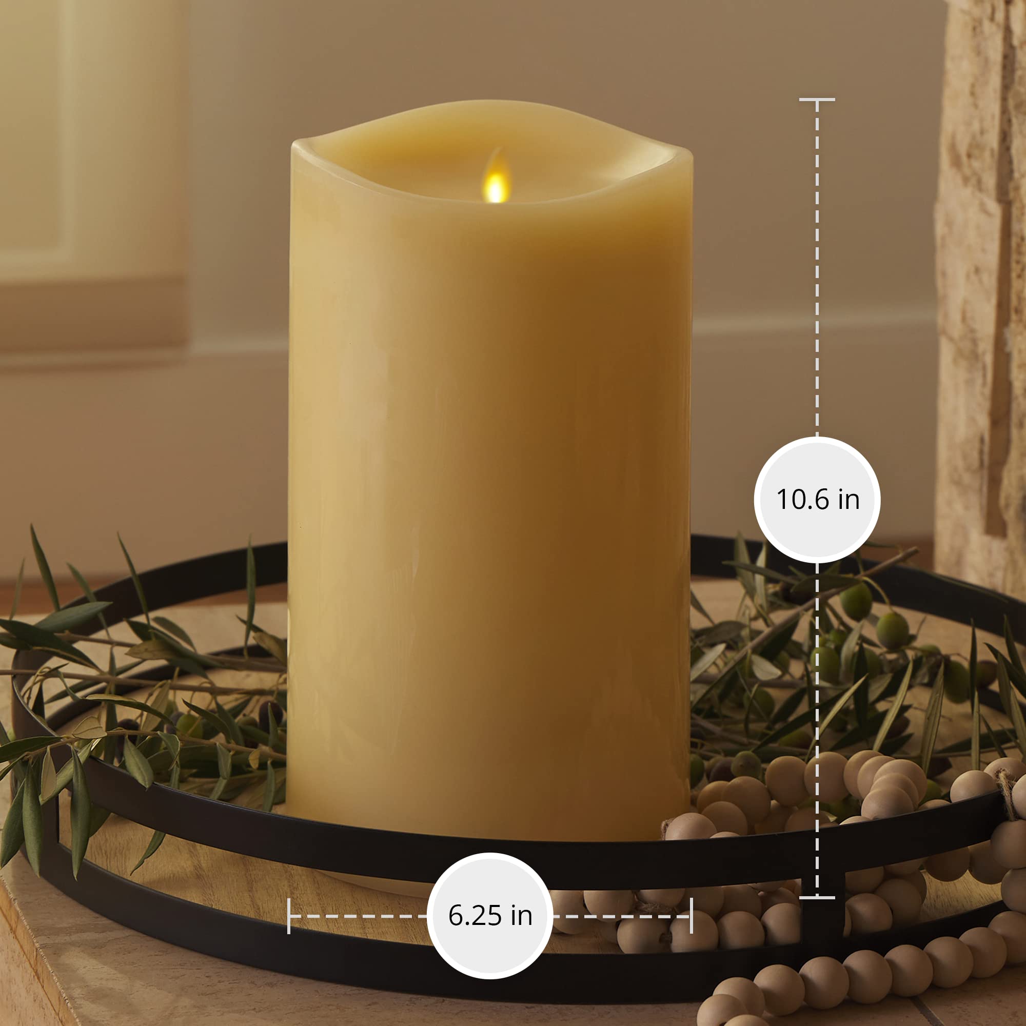 Luminara Bougie LED à Flamme Mobile Réaliste (6,25 "x 15