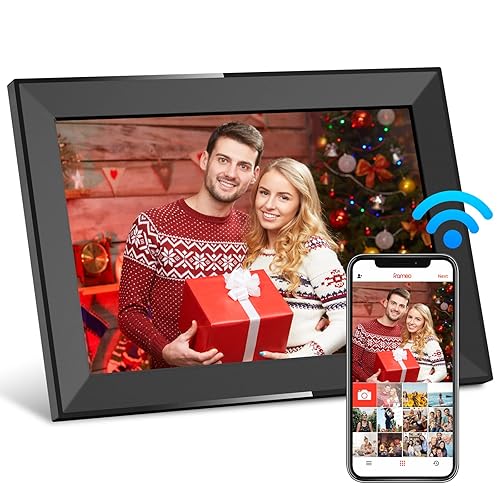 Skyrhyme 10.1 Inch Digital Picture Frame with 32GB Storage, Frameo
