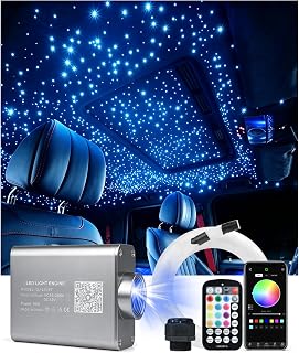 Starlight Headliner Kits, 500pcs 6.5ft Twinkle Star Lights for Car/Home | 16W RGBW Fiber Optic Lights with APP/Remote, Music Sync Star Ceiling Sky Decoration for SUV/Truck
