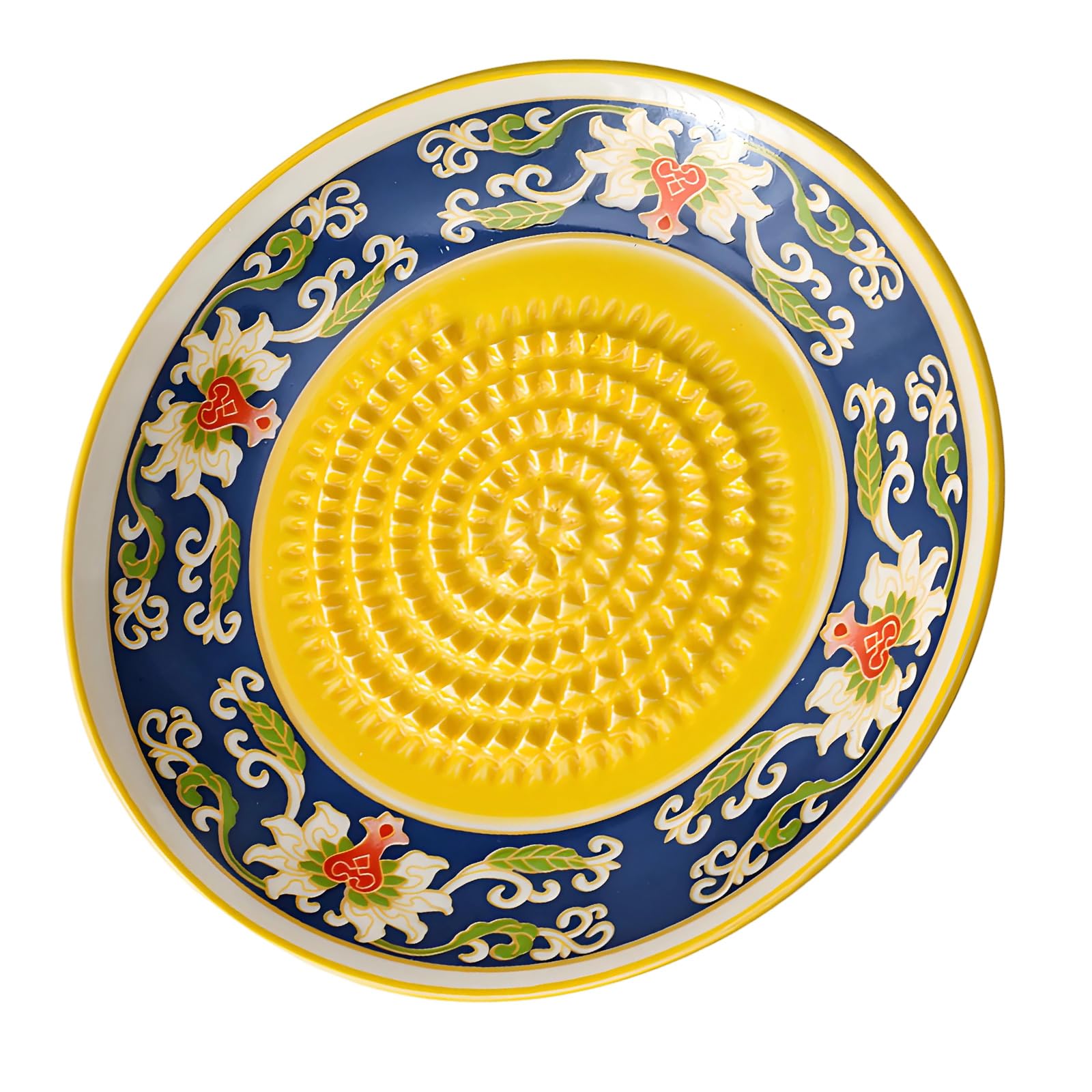 Tsophreniq Ceramic Garlic and Gingers Crusher Plate with Embossed Design Fruit Masher Grinder Grater for Easy Kitchen Tasks Garlic Grater Plate