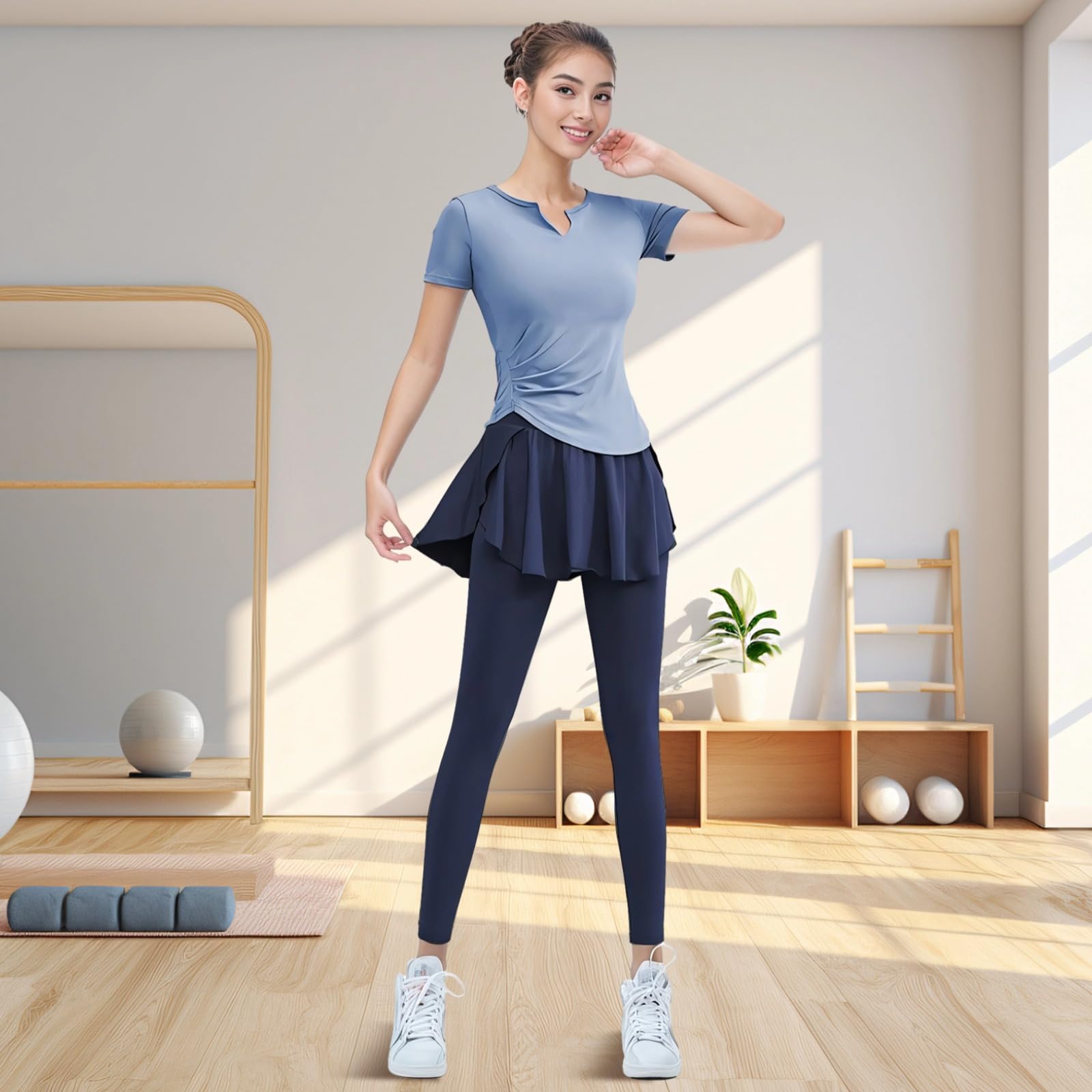 Conjunto de ropa deportiva para mujer, conjunto de ropa de yoga de 5 piezas, conjuntos de entrenamiento de manga larga para mujer, tela transpirable que absorbe la humedad, chaqueta, parte superior