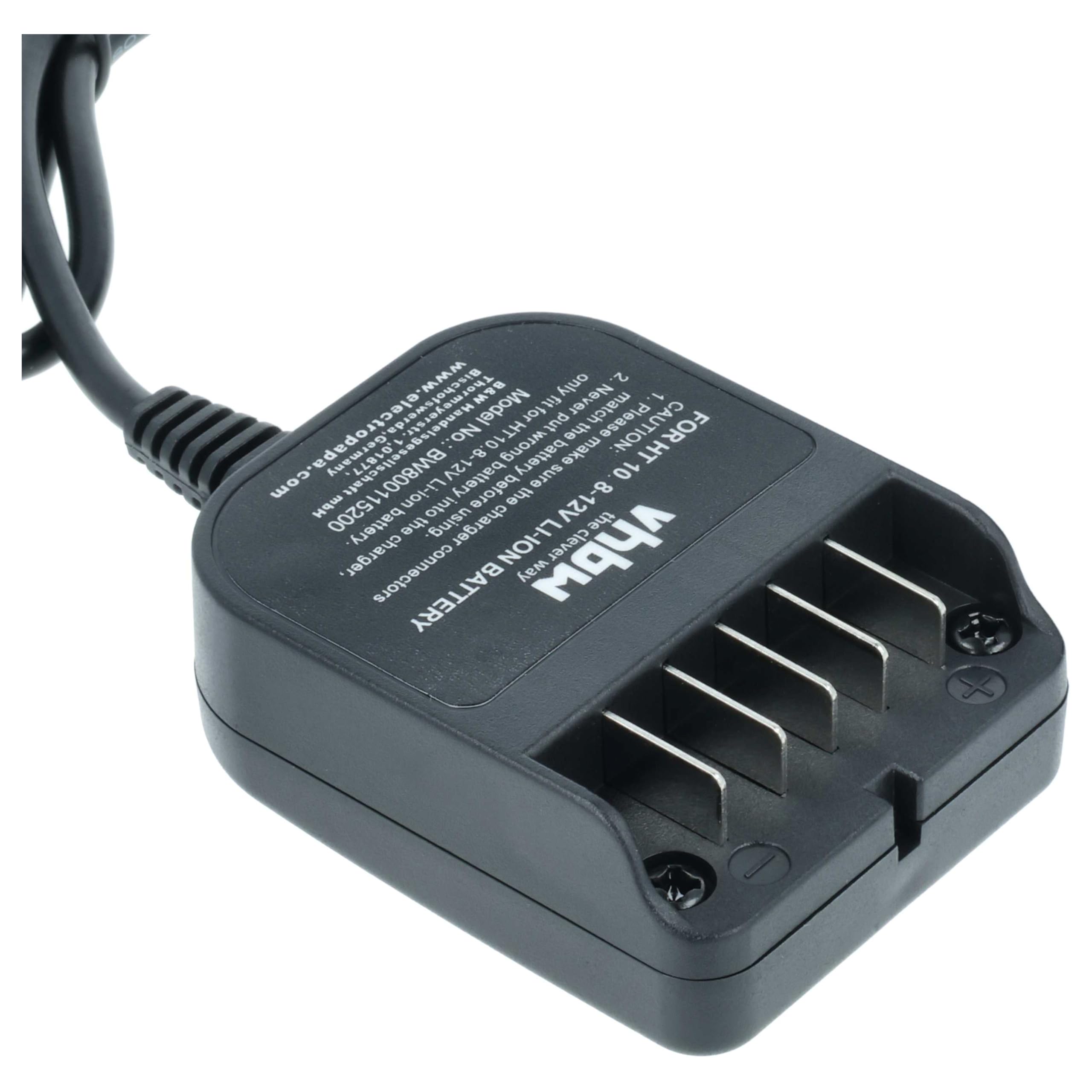 vhbw Cargador Compatible con Hitachi/HiKOKI UR 10, UR 10DL, WH10DCL, WH 10DCL, WH10DFL, WH10DFL2, WH 10DL Herramientas, baterías