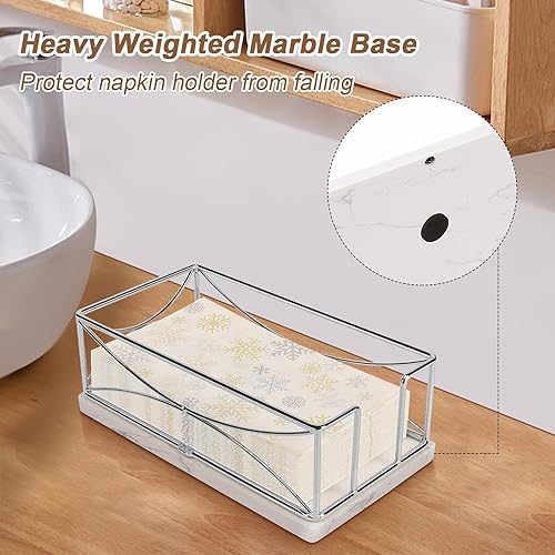 Miniatura 4 de Livabber Servilletero de metal para baño, toalla de mano de papel de baño, moderna bandeja para servilletas para encimera, mesa, cocina, comedor