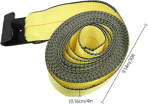 Miniatura 4 de Correas de amarre de trinquete con ganchos planos, correas de transporte de 2 pulgadas x 15 pies con resistencia a la rotura de 11,000 libras