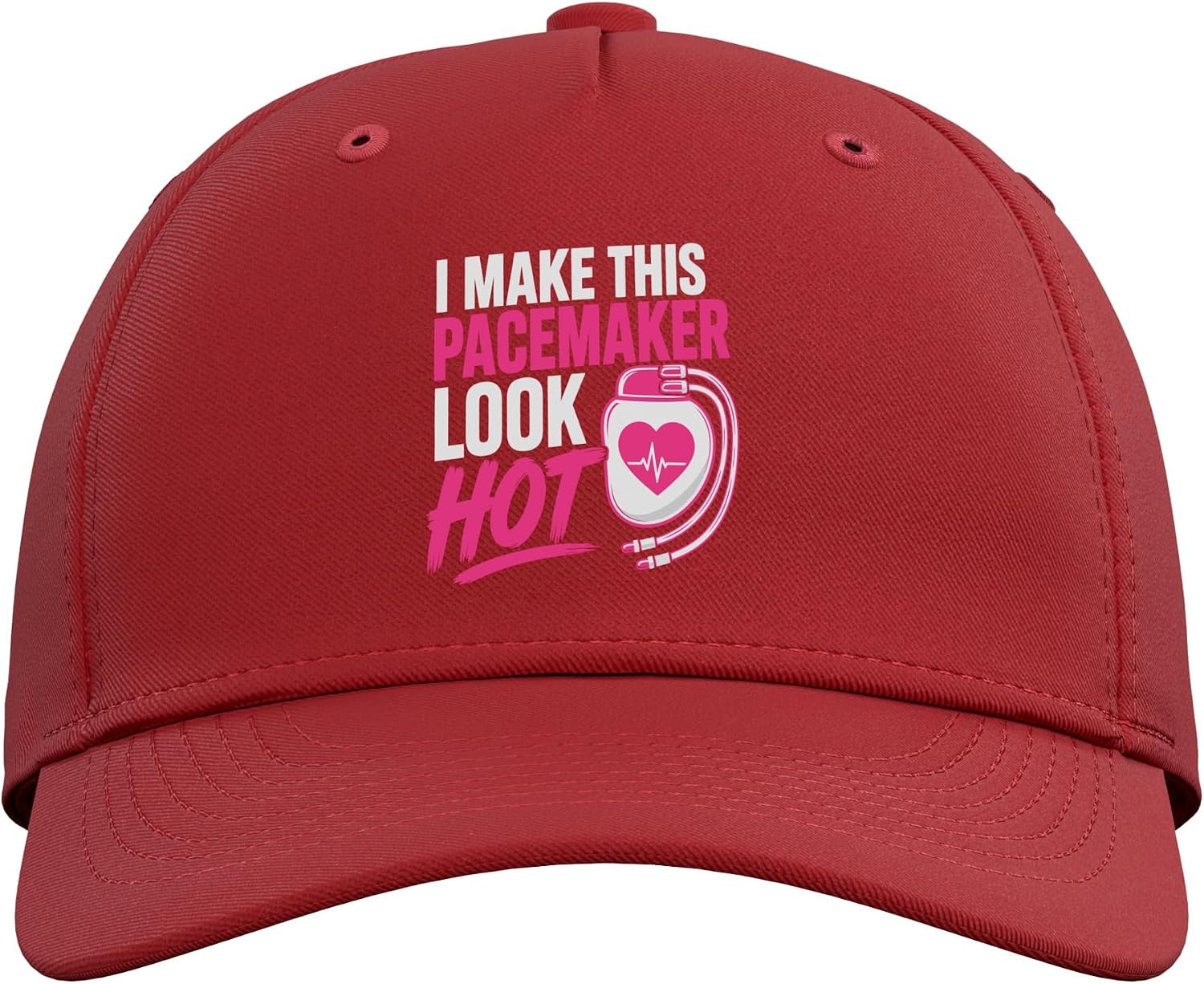Pacemaker Woman Heart Cardiac Device Adjustable Baseball Hat image 2