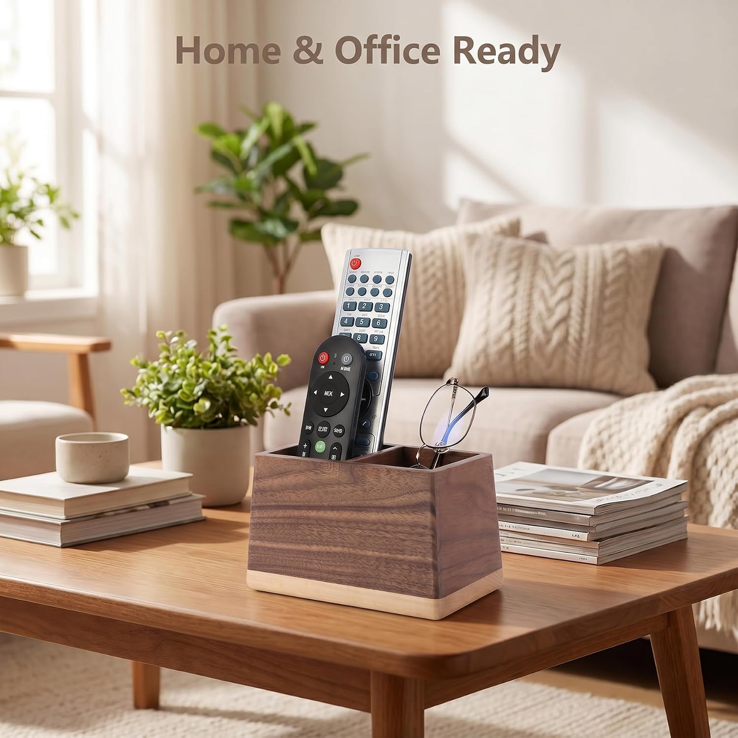Walnut Pencil Holder Wood Pen Holder for Desk Multiple-Use image 4