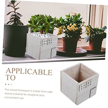 Amazon.co.jp: CANIGHT 木製植木鉢 サボテンの装飾 屋外装飾