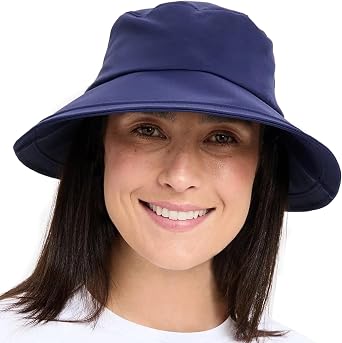 Solbari Womens Wide Brim Swim Sun Hat UPF 50+, Water-Resistant UV Protection with Ponytail Opening for Beach & Outdoor Pool