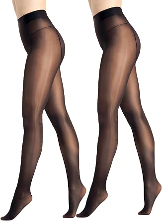 CozyWow Womens Super Sexy Shinny Sheer Tights Ultra Shimmery High Waist Pantyhose