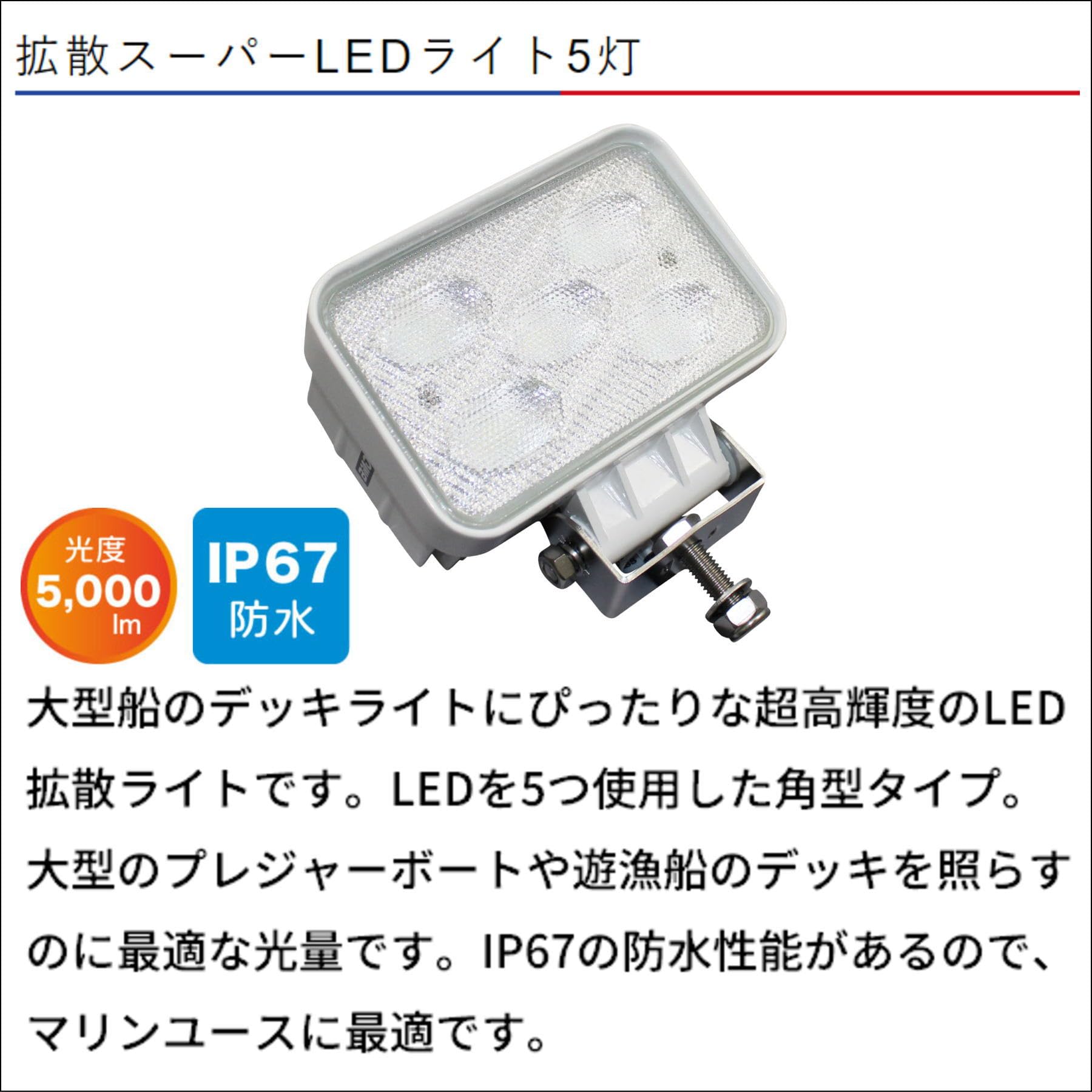 Amazon | BMO JAPAN(ビーエムオージャパン) 拡散スーパーLEDライト5灯