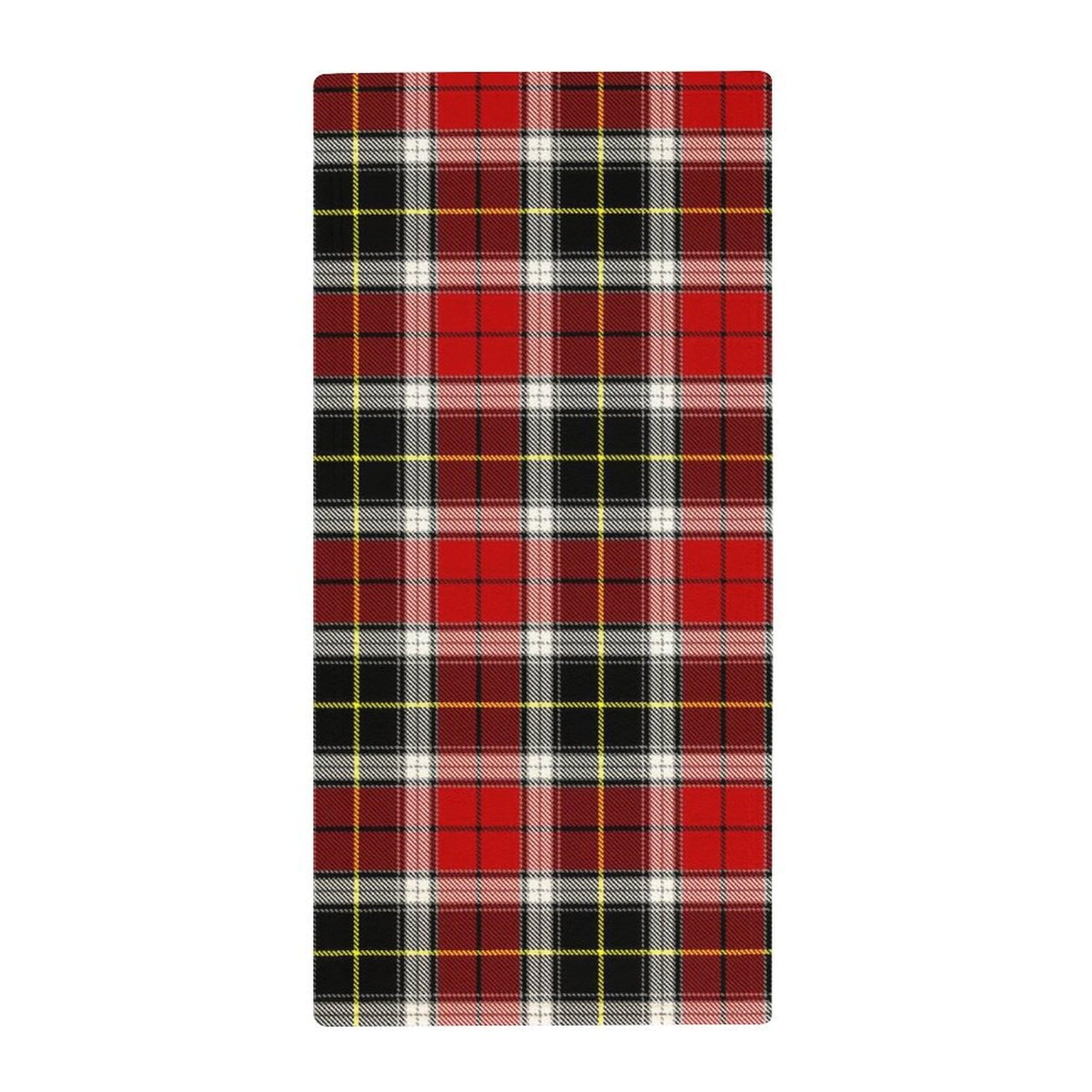 Red Buffalo Check Plaid Tartan Pattern Coral Fleece Towel Fast Dry Super Absorbent Washcloths for Beach Bath Pool