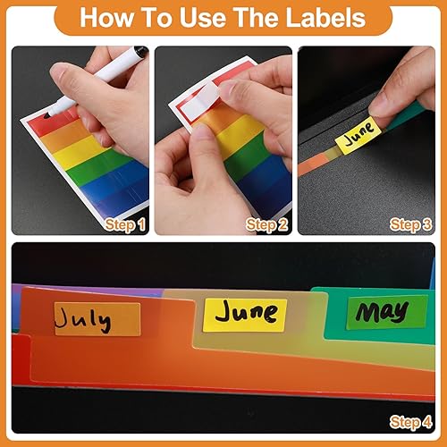 Miniatura 4 de PerKoop Paquete de 6 carpetas de archivos expandibles con 7 bolsillos, organizador de documentos tamaño A4, organizador de documentos de papel