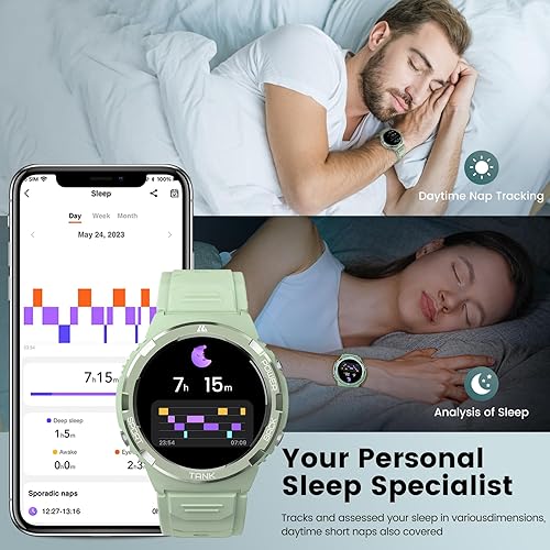 Miniatura 6 de KOSPET Relojes inteligentes para mujer responder/hacer llamadas, batería de 50 días, rastreador de fitness impermeable 50M, asistente de voz AI,