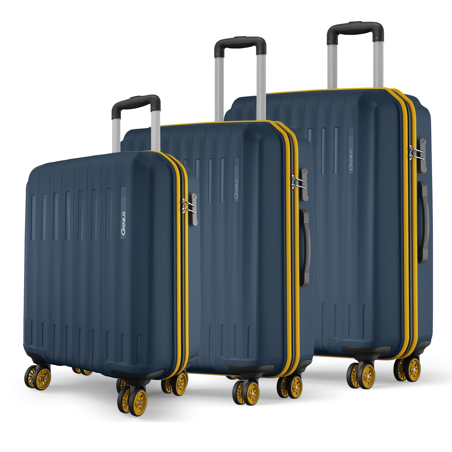 Safari Genius Alley 55cm Cabin Trolley Bag Hard Case Polypropylene, 4 Spinner Wheels, 360 Degree Wheeling Carry on Luggage, Travel Bag, Suitcase, Trolley Bags, Flintstone Softline (Grey) — Amazon image 9
