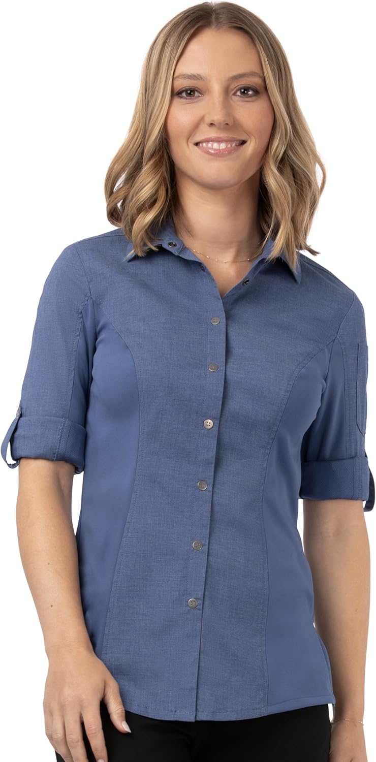 Chef Works Womens Seville Shirt with Mesh Panels